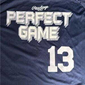 Rawlings Dark‎ Blue Perfect Game Shirt XL